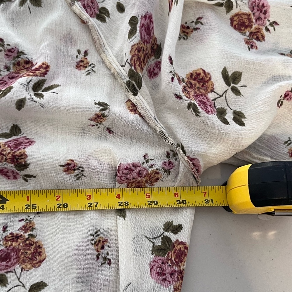 Denim & Supply Ralph Lauren RL Boho Floral Cottagecore Sz M Puff-Sleeve Blouse - Picture 9 of 12